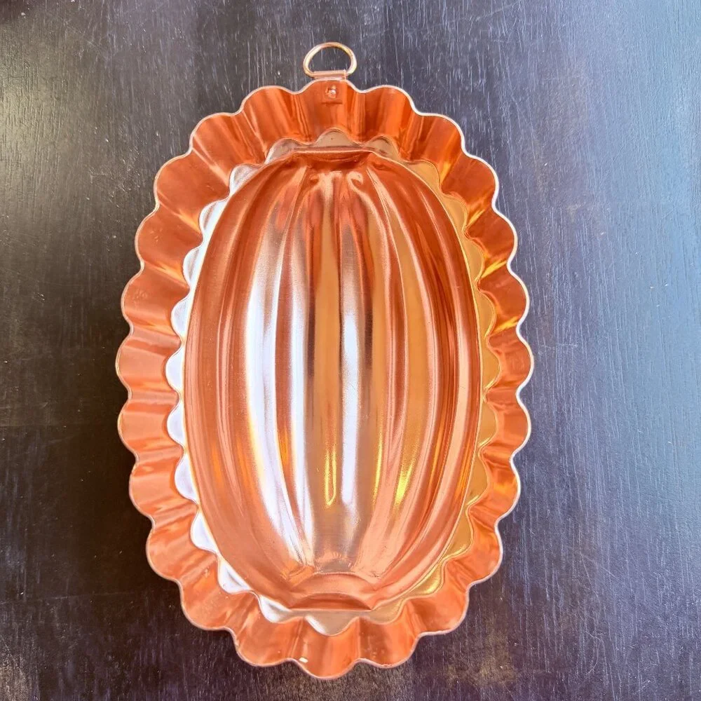 Vtg Copper‎ Kitchen Mold Set Wall Hanging Decor Retro Bakeware Farmhouse Charm